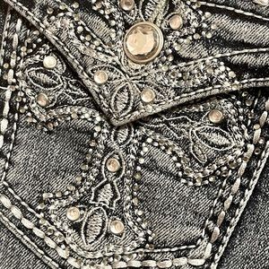 NWOT Cato Embellished Denim Capris